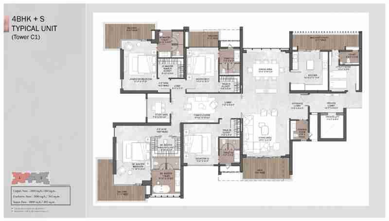 4 BHK Tower C1