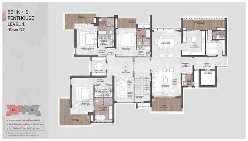 5BHK+S Penthouse level 1